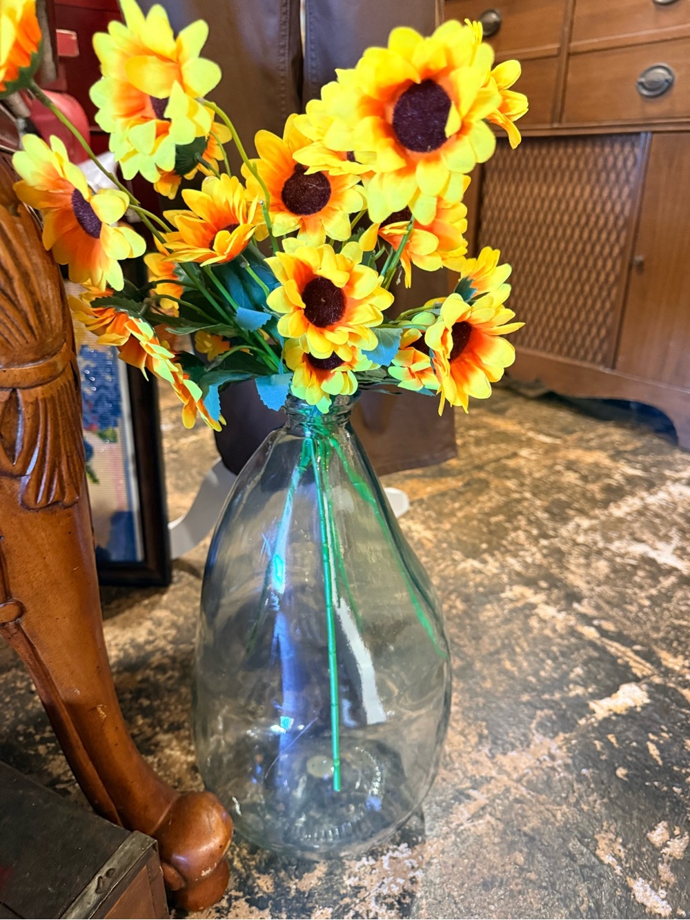 Sunflower Artificial Floral Arrangement in Yellow - Home Accents x2
